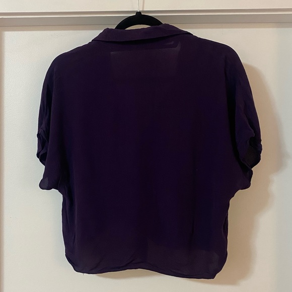Wilfred Free Purple Tie Front Shirt - Large - Picture 3 of 3